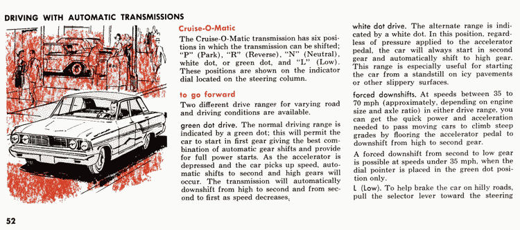 1964 Ford Fairlane Owners Manual Page 40